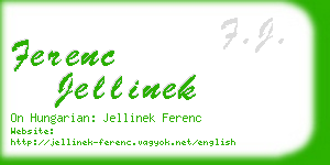 ferenc jellinek business card